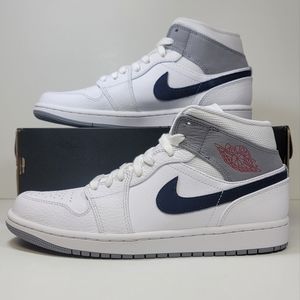 Air Jordan 1 Mid Paris White Midnight Navy (DR8038-100) Mens Shoes Sneakers new